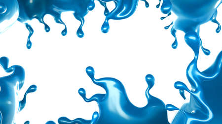 Splash of paint. 3d rendering, 3d illustration.