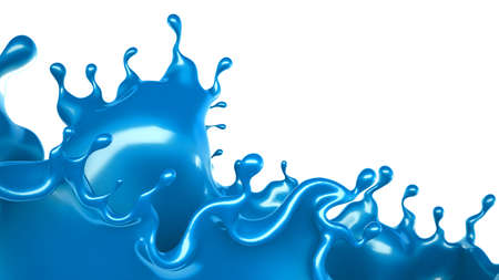 Splash of paint. 3d rendering,   3d illustration.の写真素材