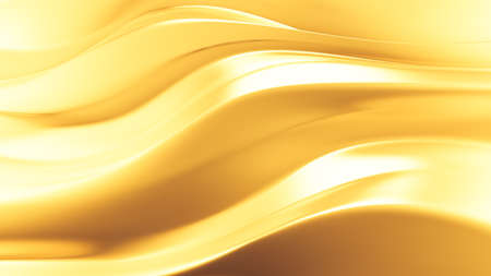 Golden smooth background. 3d rendering  3d illustration.