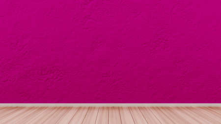 Lilac background with a wall, grass and wooden floor. 3d rendering, 3d illustration.の写真素材