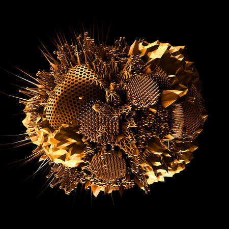 The abstract form. 3d rendering 3d illustration.