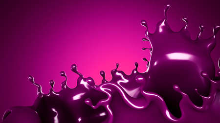 Splash of paint. 3d rendering, 3d illustration.の写真素材