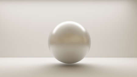 White background with balls.3d rendering, 3d illustration.の写真素材