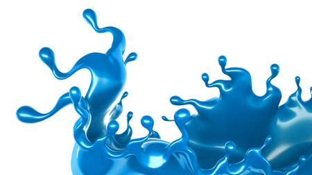 Splash of paint. 3d rendering, 3d illustration.