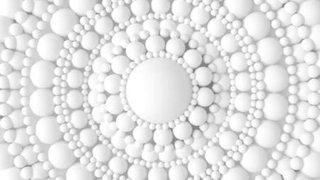 White background with balls. 3d rendering, 3d illustration.