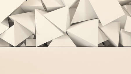 White abstract 3d background with room, floor and wall.3d rendering, 3d illustration.の写真素材