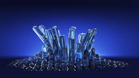 Beautiful background with crystals. 3d rendering, 3d illustration.