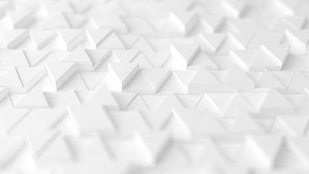 White background with triangles. 3d rendering, 3d illustration.の写真素材