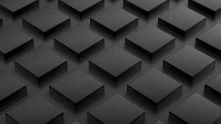 Black cube background. 3d rendering, 3d illustration.