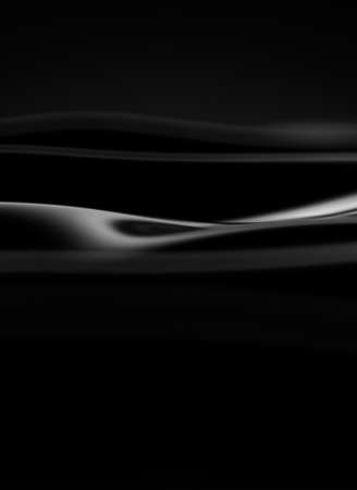 Luxury black drapery fabric background. 3d rendering  3d illustration.の写真素材