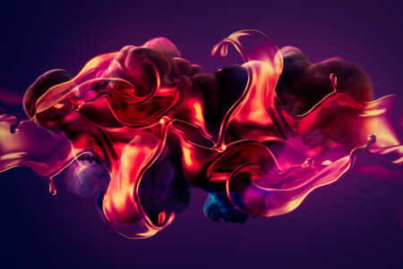 Colorful smoke.3d rendering 3d illustration