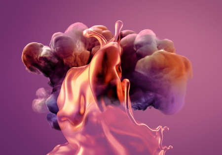 Colorful smoke.3d rendering 3d illustration