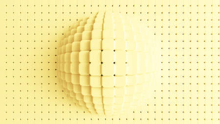 Yellow background with geometric elements. 3d rendering, 3d illustration.