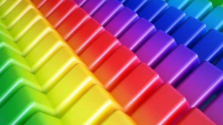 Rainbow background. 3d illustration 3d renderingの写真素材