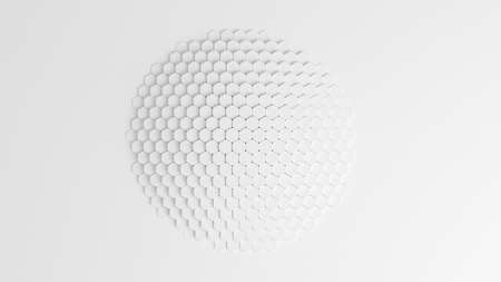 White background with honeycombs. 3d rendering, 3d illustration.