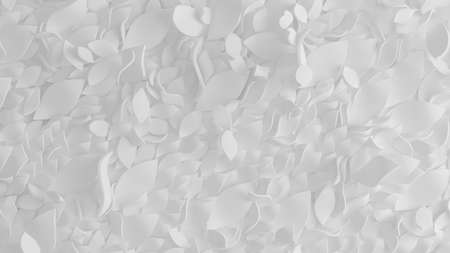 Beautiful, elegant paper flower in the style of hand-made on a white wall. 3d rendering, 3d...