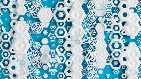 Detailed geometric background. 3d rendering, 3d illustration.の写真素材