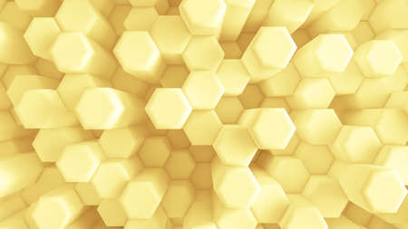 Yellow background with geometric elements. 3d rendering, 3d illustration.