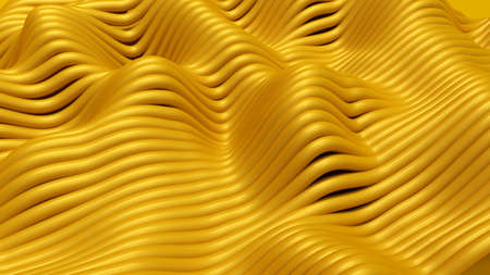 Abstract background with lines and waves. 3d rendering, 3d illustration.の写真素材