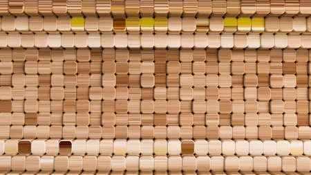 Wood detail Geometry background. 3d rendering, 3d illustration.の写真素材
