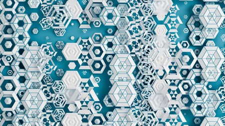 Detailed geometric background. 3d rendering, 3d illustration.