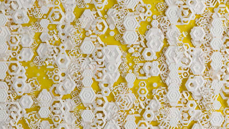Detailed geometric background. 3d rendering, 3d illustration.