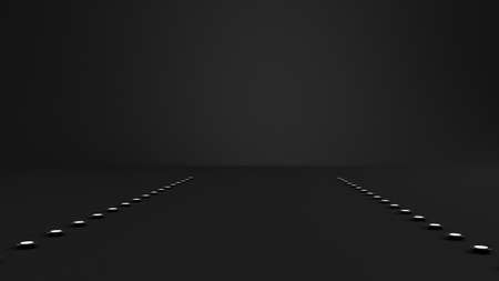 Black abstract background. 3d rendering, 3d illustration.の写真素材