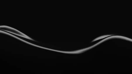 Beautiful black background with girl. 3d rendering, 3d illustration.の写真素材