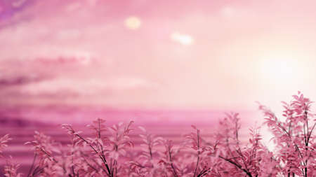 Beautiful autumn background. 3d rendering, 3d illustration.
