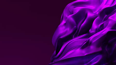 Purple background with purple fabric in motion.3d rendering, 3d illustration.の写真素材