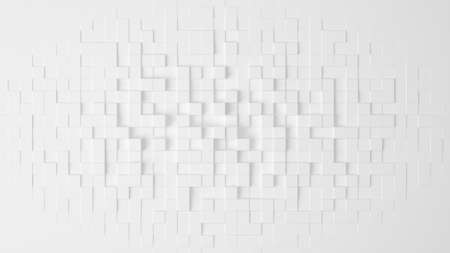 White geometric abstract background. 3d rendering, 3d illustration.の写真素材