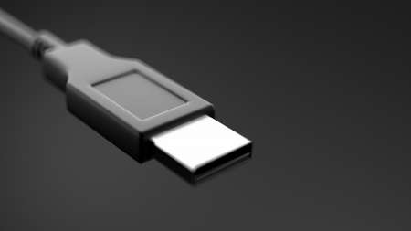 USB port concept. 3d rendering, 3d illustration.