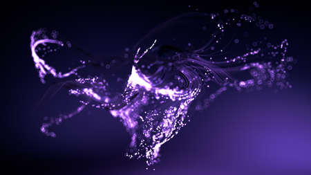 Beautiful abstract fractal background. 3d rendering, 3d illustration.の写真素材