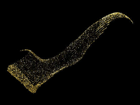 Glitter black background. 3d rendering, 3d illustration.の写真素材