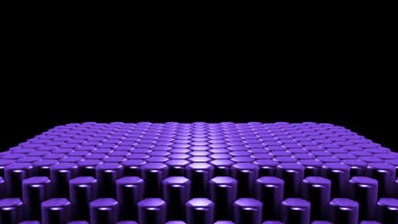 Purple hexagon background. 3d rendering, 3d illustration.