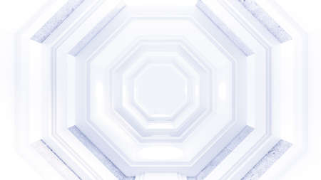 Fantastic futuristic space interior of the tunnel. 3d rendering, 3d illustration.