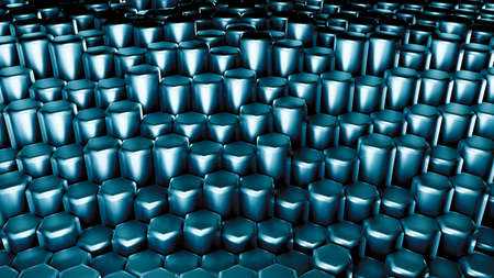 Green hexagon background. 3d rendering, 3d illustration.