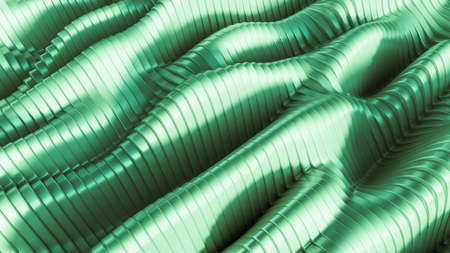Green background with lines. 3d rendering, 3d illustration.