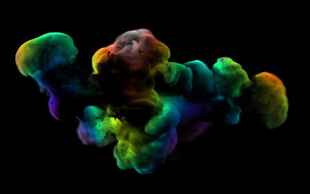 Colorful smoke. 3d rendering 3d illustration