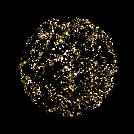 Glitter black background. 3d rendering, 3d illustration.