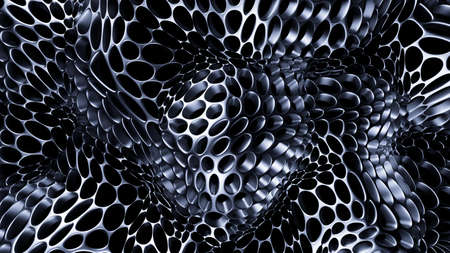 Metallic black background. 3d rendering, 3d illustration.の写真素材