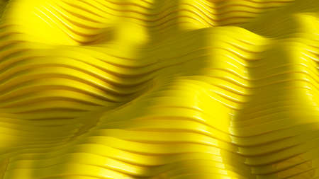 Yellow background with lines. 3d rendering, 3d illustration.