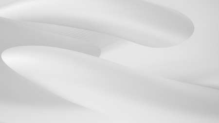 White abstract background. 3d rendering, 3d illustration.の写真素材