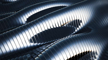Blue black background with lines. 3d rendering, 3d illustration.