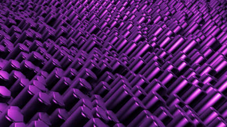 Purple hexagon background. 3d rendering, 3d illustration.の写真素材