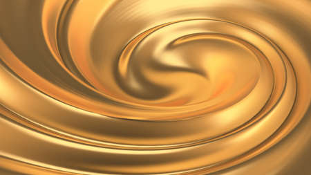 Luxury beautiful splash of gold flow. 3d rendering, 3d illustration.