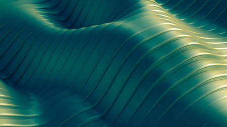 Green background with lines. 3d rendering, 3d illustration.