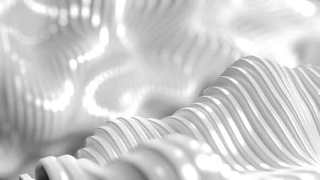 White background with lines. 3d rendering, 3d illustration.の写真素材