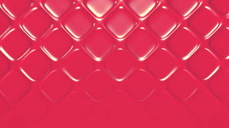 Pink geometric background with relief. 3d rendering, 3d illustration.の写真素材
