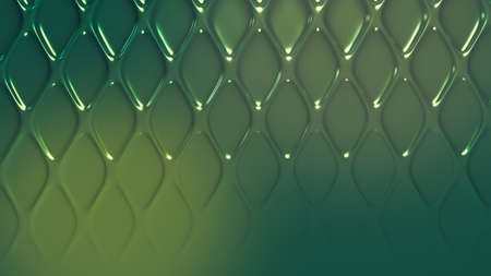 Green geometric background with relief. 3d rendering, 3d illustration.の写真素材